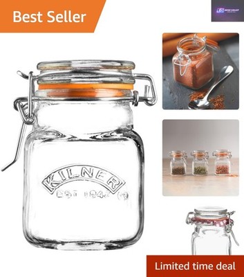Vielseitiges 70ml quadratisches Gewürzglas - luftdichtes Glas für perfekte Speisekammer Organisation