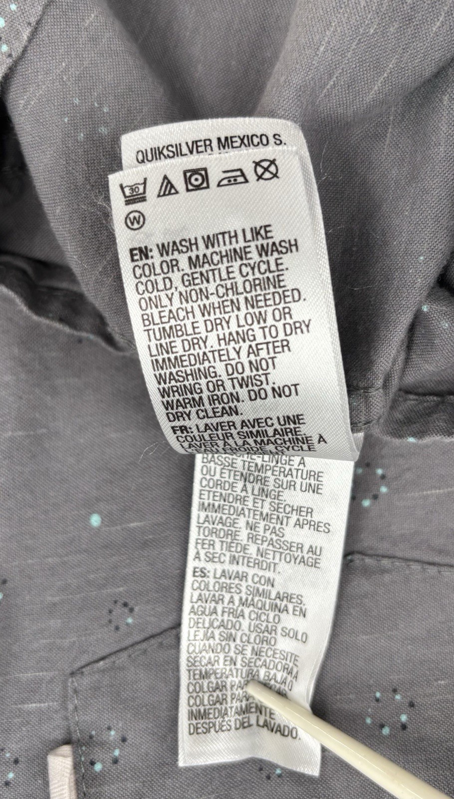 Quick Silver Short Sleeve Gray Button Up Men’s XL… - image 8