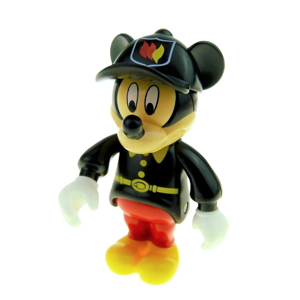 1X Lego Fabuland Figure Mickey Mouse Fireman Red Black Disney MCK003
