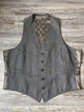 Classic Men's Gray Dress Vest - Tailored Five-Button Waistcoat