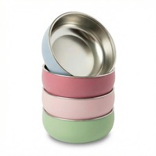   Non-Toxic Stainless Steel Child Bowl 5  with Non-Slip Silicone Shell, Multi...