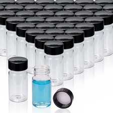 100 PCS 20ML Clear Small Glass Vials with Screw Caps for Lab, Oils, Perfume