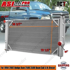 Aluminum Radiator For 1994-2002 Dodge Ram 2500 3500 Quad Cab 5.9L Diesel 2001.