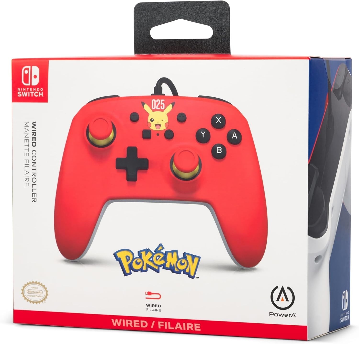 Controlador con cable PowerA para Nintendo Switch Laughing Pikachu Pokemon