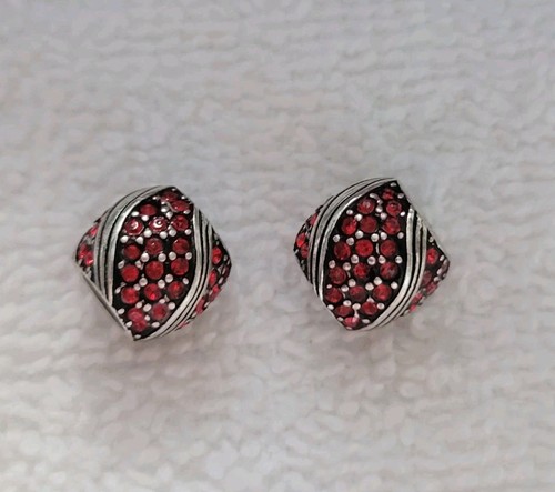 Lot Of 2 Brighton "Americana" Beads Red Crystals NWOT Retired
