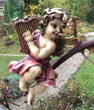 Fliegender Engel mit Harfe  Goodwill Aufhänger Weihnachten 16cm neu 279