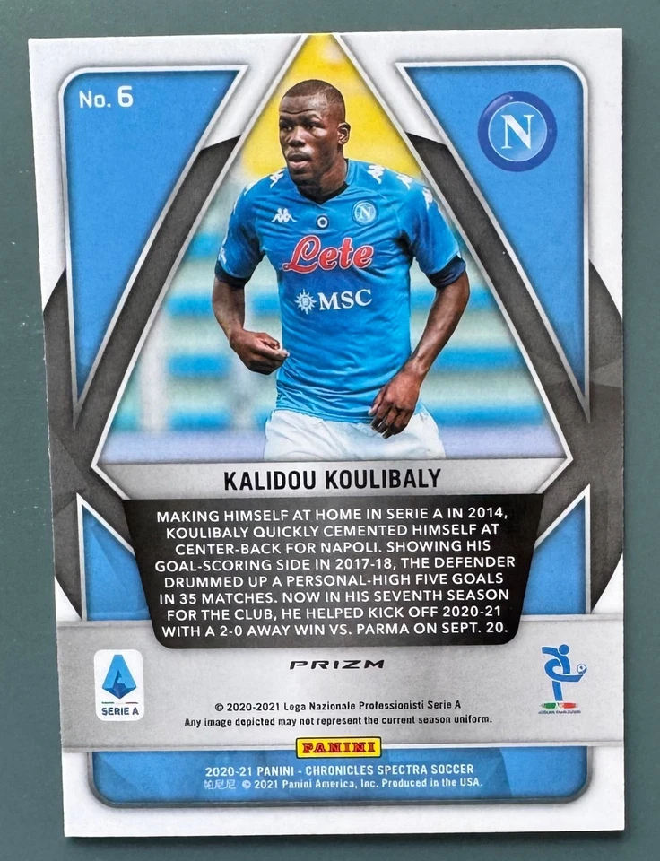 2020-21 Panini Chronicles - Spectra Serie A 6 - Kalidou Koulibaly Silver Circles - Image 2 of 2