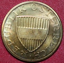 Austria  1965   50 groschen, Austrian Shield- Foreign Coin 19.5mm