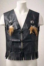 Cowboy Weste Mann Herren 52/54 Wilder Weste Kunstleder Neu Wilder Westen