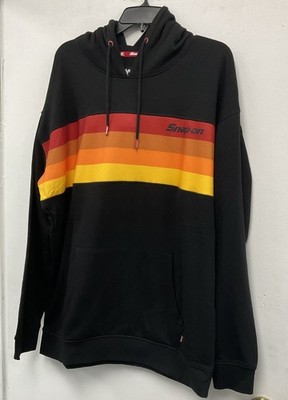 Snap-On Dixxon Sunset Hoodie Sweatshirt Black Striped - XL
