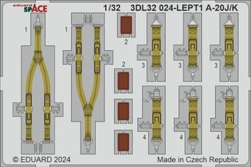 Eduard 3DL32024 1/32 A-20J/K SPACE Set