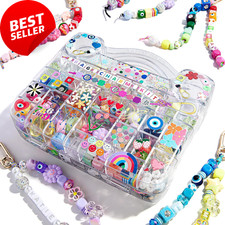 Ultimate DIY Bag Charm Kit Keychain Beads Craft Gift Set for All Ages