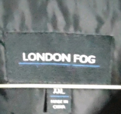 London Fog Herren Bomberjacke Wollmischung Schwarz Full Zip 2XL - Bild 2 von 5