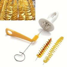 6PCS Stainless Steel Spiralizer Vegetable Cutter Potato Carrot Kitchen Tool
