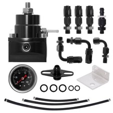 Universal Efi Fuel Pressure Regulator Kit 0-100 Psi Gauge 6an Ptfe Hose E85 Gas Universal Efi Fuel Pressure Regulator Kit 0-100 Psi Gauge 6an Ptfe Hose E85 Gas