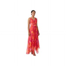  H By Halston strap dress Size 2 evening dress Orange Multicolors