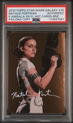 Star Wars Natalie Portman Padme Amidala Autograph Topps Galaxy