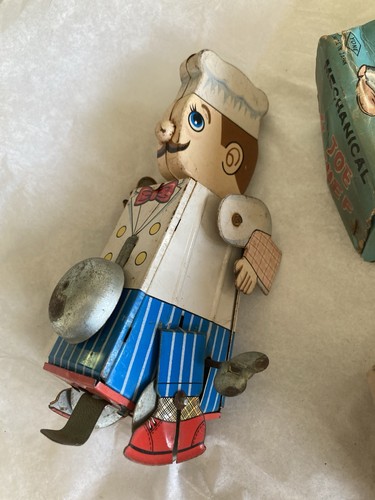 Yone Toys Tin Wind Up Mechanical Big Joe Chef Working Vintage 1960’s Japan - Picture 14 of 15