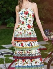Alice + Olivia Valencia Tiered Maxi Dress in Dew Floral Print Sz 0 NWT