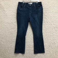 Levis Strauss Signature 18M Womens Plus Blue Denim Mid Rise Bootcut Stretch Logo