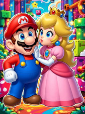 Super Mario X Princess Peach 6" High Quality Vinyl Sticker
