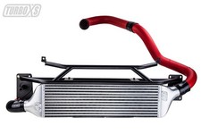 Turbo Xs Front Mount Intercooler Kit For 2015-2018 Subaru Wrx Wrinkle Red