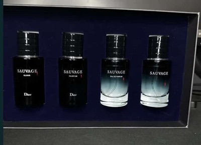 Dior Sauvage 4 Pc Miniature Gift Set Elixir Parfum EDP EDT Men Fragrance New