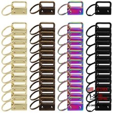 40Pcs Key Fob Hardware - 1 Inch - 40Pcs Black, Bronze, Rainbow, Gold