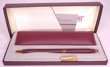 Penna a sfera donna Cross opaca bordeaux placcata oro 23 carati in scatola con custodia 2242