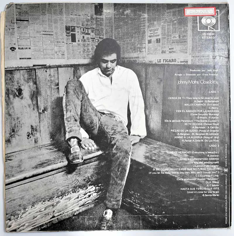 Johnny Mathis - Close To You. LP (Venezuela) | eBay UK