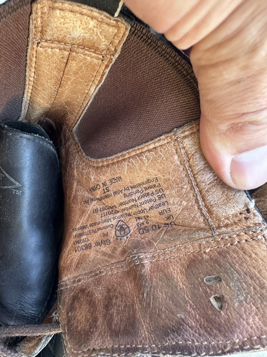 Ariat Black Leather Heritage Lace-Up Boots Ariat 66301 Men display picture 1