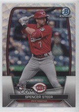 2023 Bowman Chrome Wave Refractor 36/100 Spencer Steer #52 8b5