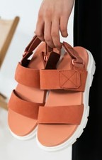 Image of Timberland UK 8 Greyfield Backstrap Sandal Medium Orange Suede TB0A2QJAETL New