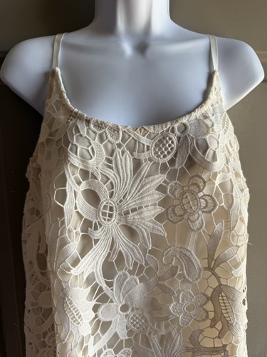 Cabi Top Ivory Lace Overlay Sleeveless # 5254 Tank Blouse Women’s Size S - Picture 7 of 19