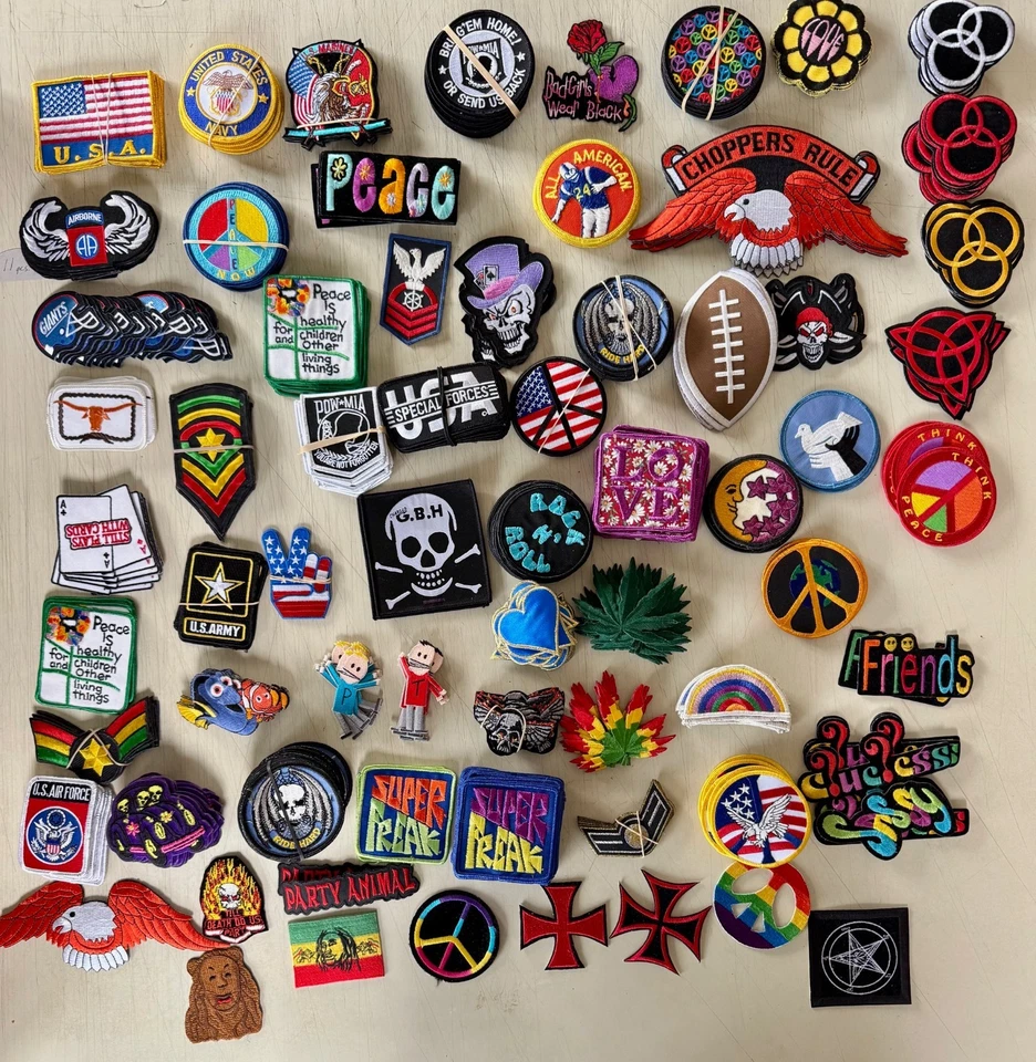 456 PCs  High quality Sew / Iron on Patches Vintage Patches Embroidered - Image 3 of 4