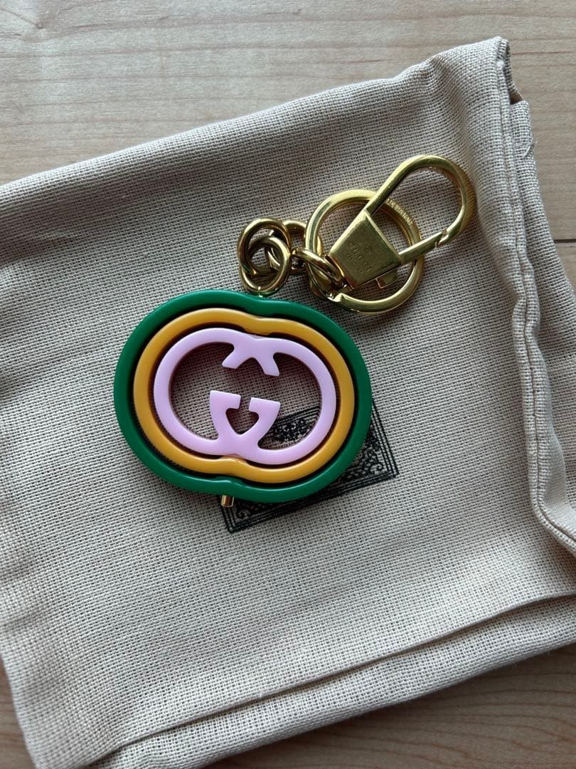 GUCCI Interlocking G Rotating Key Ring Multi-Colo… - image 2