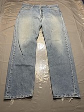 Vtg Levis 501 Jeans Mens 36x32 Blue Denim Straight Leg Button Fly Distressed