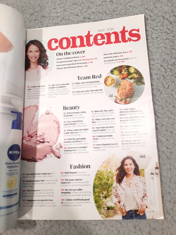 Redbook Magazine, May 2014. Christy Turlington Cover. Women's Interests - Image 3 of 4