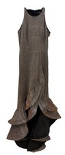 RTLS 300 BETSY  ADAM SILVER/CHAMPAGNE LONG GOWN SZ 4P