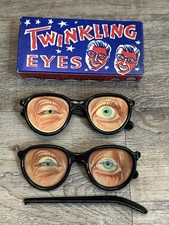 Twinkling Eye Glasses Winking Blinking Fun Vintage Novelty Toy Vari-Vue USA Made