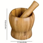 Premium Bamboo Mortar and Pestle Set – Wooden Herb & Spice Grinder for Garlic — photo 5
