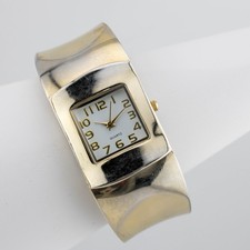 Cuff Bracelet Quartz Analog Women's Watch Sz. 6" New Battery