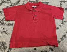 Vintage 1970s Buster Brown Red Polo Shirt Toddler Size 2T