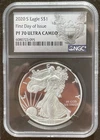 2020-S $1 SILVER AMERICAN EAGLE NGC PF70 First Day of Issue FDOI : 06482
