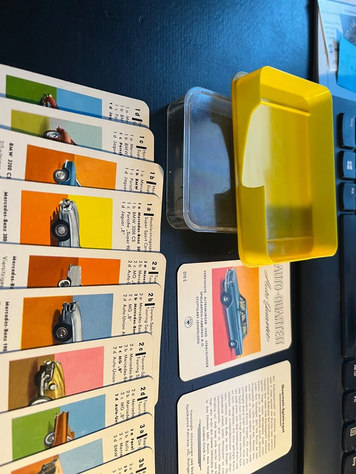 Autoquartett ASS 616 E 1960er Jahre vollständig + Regelkarte Deutsch + Englisch - Bild 3 von 4