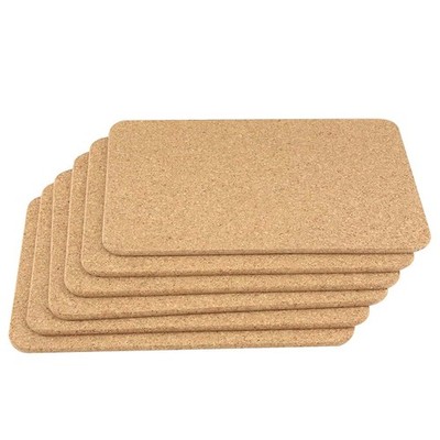 Apollo THE HOUSEWARES BRAND - 6er Set x hitzebeständige Kork Tischsets 28cmx20cm