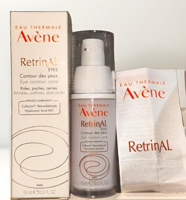 Avène RetrinAL Eye Cream Retinal HA Wrinkles Dark Circles, 15 ml bottle!! 