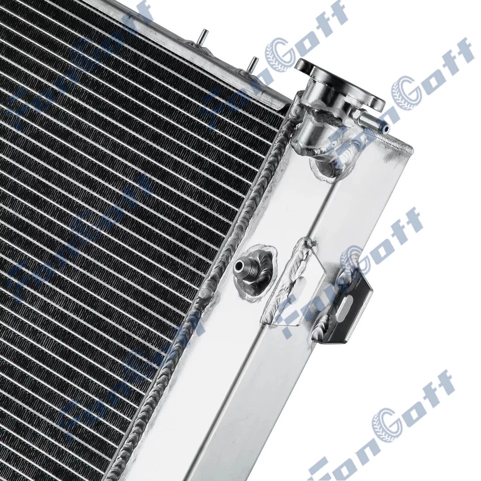Radiador de aluminio de 4 filas apto para Jeep Grand Cherokee/Grand Wagoneer 1993-1997 5,2 L V8 Foto 4 de 4