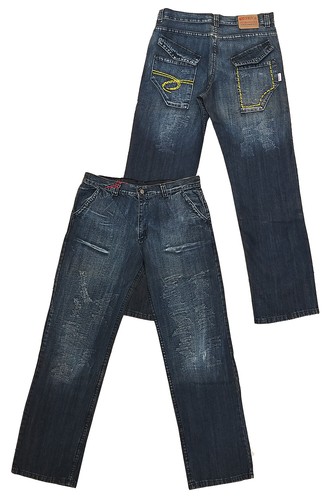 Jeans uomo denim VINTAGE 100% cotone gamba larga made in Italy OVER-D U/522  | eBay
