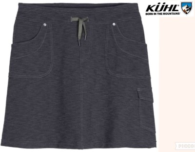 KUHL mova skort hiking skirt stretch quick dry pockets mesh liner short womens L